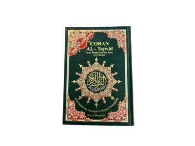 Coran al Tajwid avec traduction des sens en français - Vert
