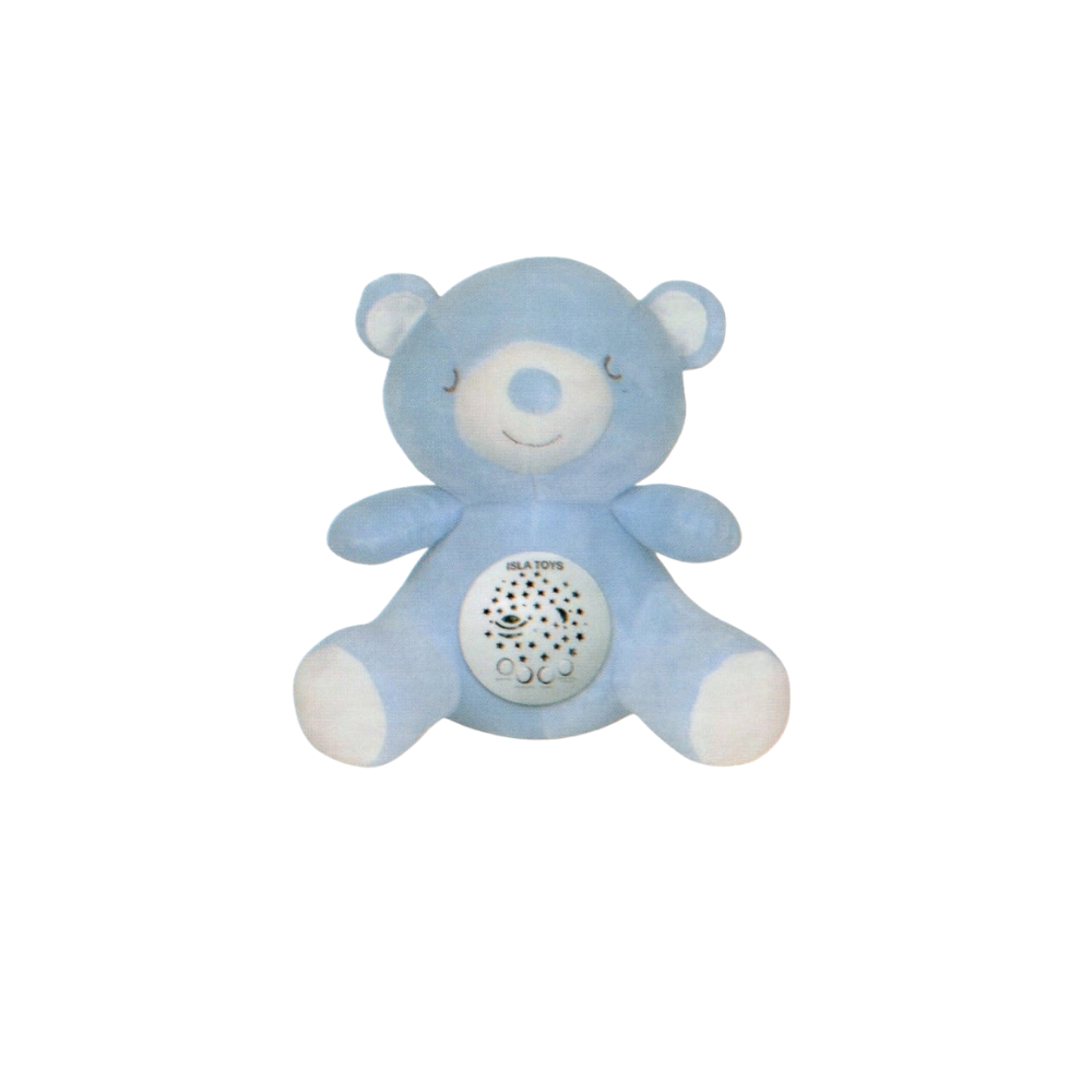 Veilleuse bébé Azur bleu – avec projection étoilée et détecteur de pleurs – Isla Toys